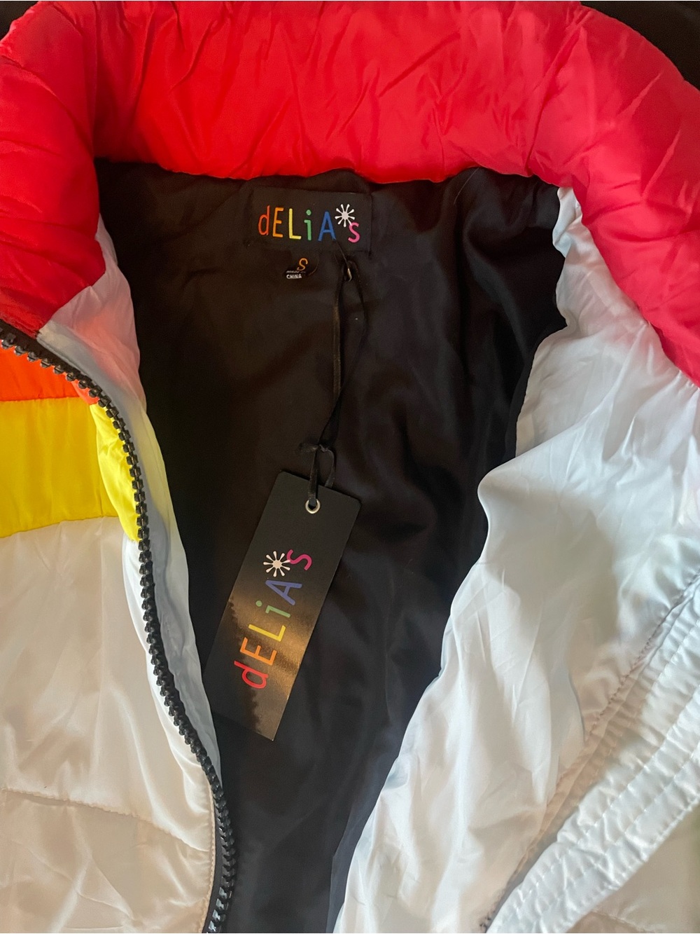 dELiA*s NWT Rainbow White Puffer Snowsuit 🌈 Size Small - Picture 6 of 10